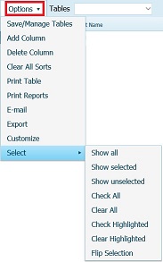 Summary Results Options