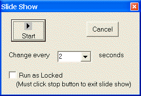Slide Show Dialog Box